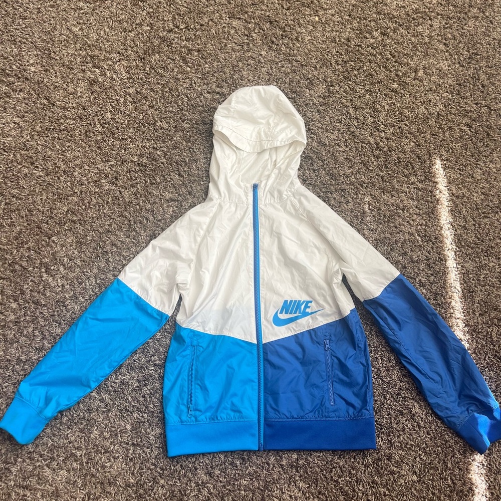 M Nike Kids Blue and White Jacket